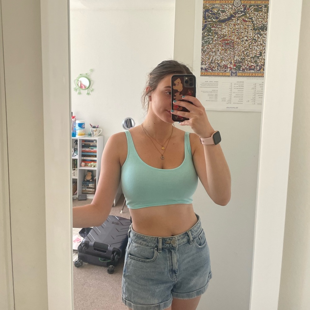 Blue Crop Top